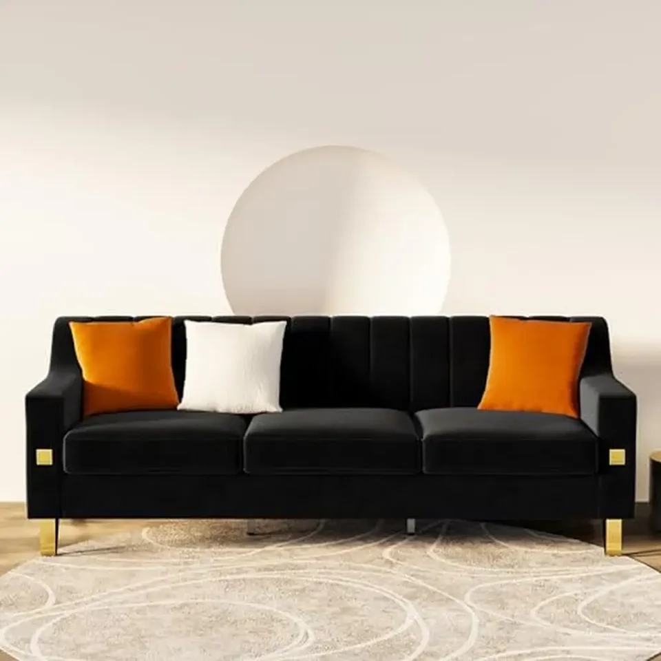 Moderný zamat 3 Seater Sofa Chumen Couch Luxusný nábytok obývacej izby 82 