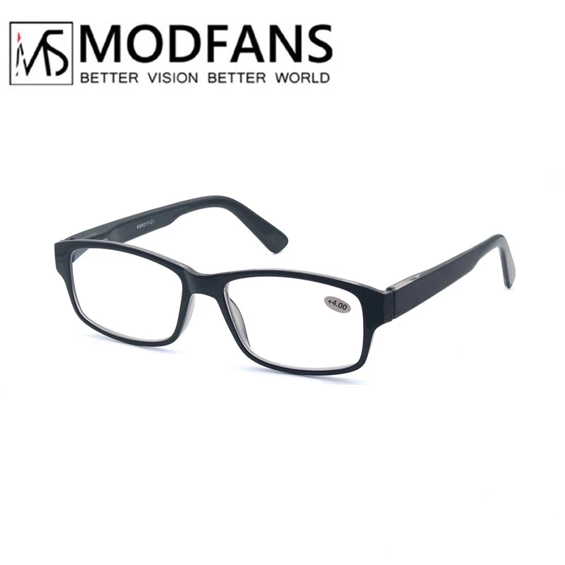 Modfans obdĺžnik nadmerne nadmerne čitateľské okuliare Muži Veľký štvorcový plastový rám