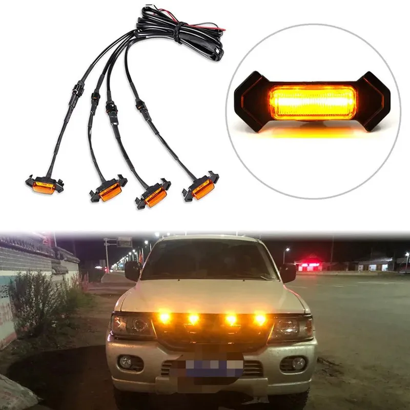 Modifikovať závodné grile biele LED žiarovky Amber LED svetlo externá dekorácia mriežka pre hilux revo taacoma rocco
