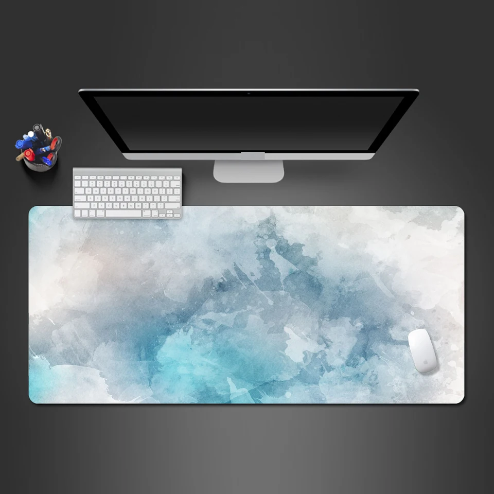 Modrá obloha pridáva bielu oblaku scenérie Mousepad zmluvne a módne počítačové klávesnice Desktop Pad Vysokej kvalitnej veľkej hernej podložky