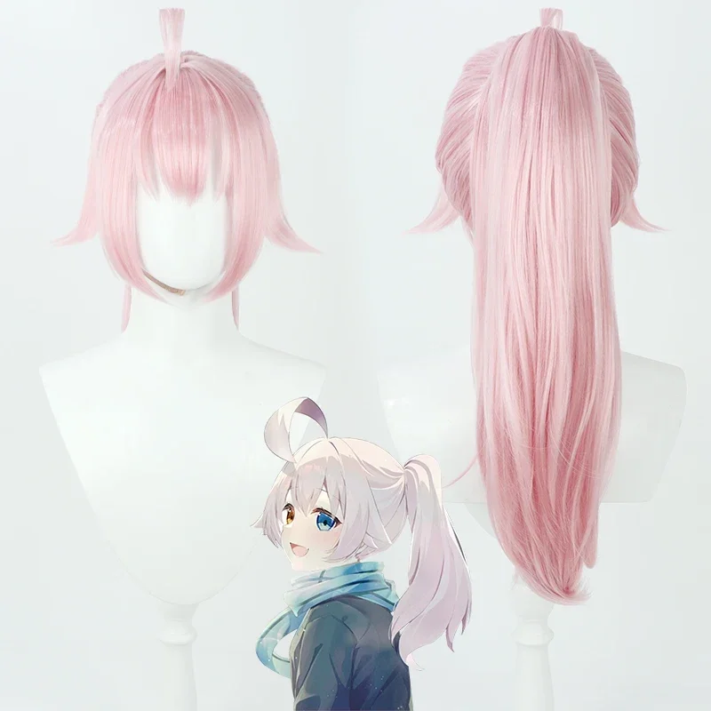 Modrý archív takanashi hoshino cosplay parochňa 68 cm dlhé ružové cytail tepelne odolné voči syntetickým vlasom Halloween Party rola hra
