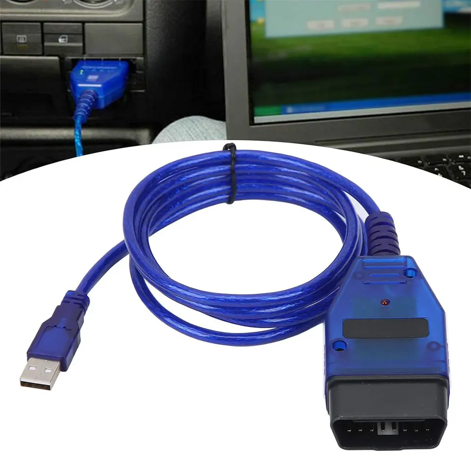 Modrý diagnostický kábel Diagnostický kábel VAGS -com Interface VAGS 409 K LINE CABO VAGS 409.1 OBD 2