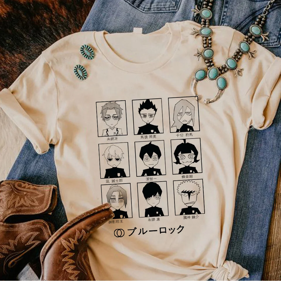 Modrý zámok bluelock tričká Ženy dizajnér dizajnér Streetwear anime tričko ženské komické vtipné oblečenie harajuku