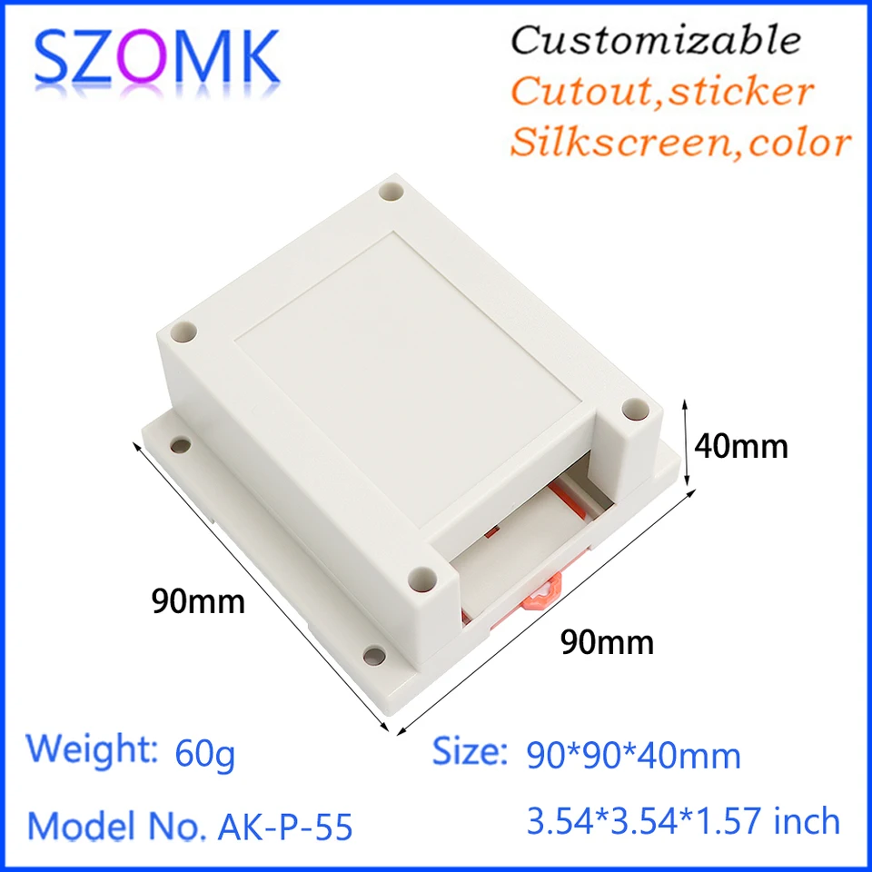 Modul Din -Rail Orgán zapustený displej Plastová technológia puzdra puzdro stopa Din Rail Izolator Plc Switch Switch Box