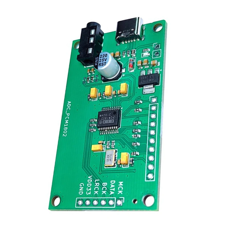 Modul PCM1802 Audio ADC, 3,5 mm AUX stereofónny analóg k I2S Signal Converter Decoder