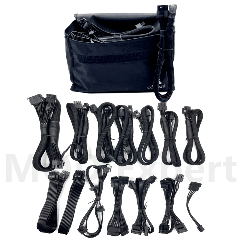 Modulárny napájací kábel pre Corsair CS850M, CS750M, CS650M, CS550M Semi Power, GPU PCIe 8pin 6+2pin CPU 4+4PIN, SATA, MOLEX IDE 4PIN 4PIN