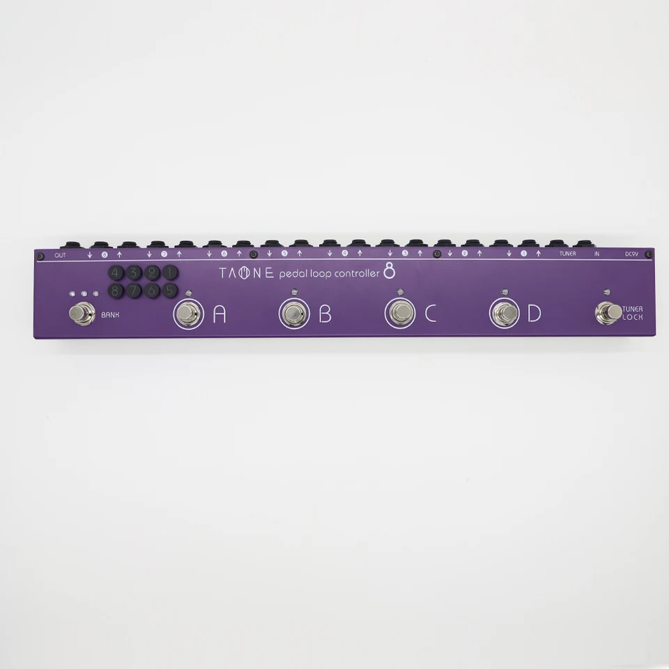 Moen Guitar Effect Pedál Commander Effects Loop System Systém Guitar Pedál Podpora 8 slučiek 12 Vyvolávajte predvoľby Tuner Connection Purple