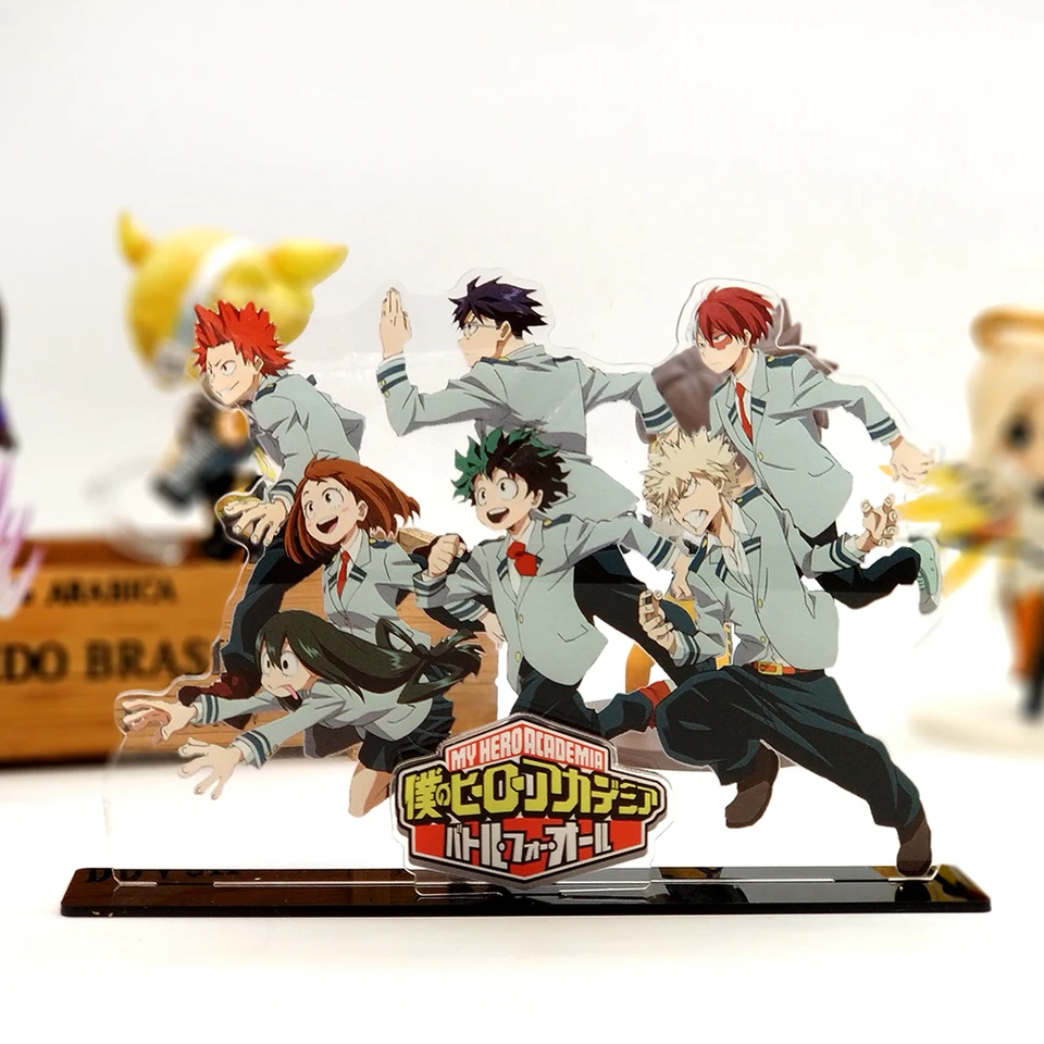 Moja akademickú akademickú akademickú frekvenciu midoriya izuku broke bakugo akrylové stojanové postavy modelu držiak doska tortu topper anime boku no no no