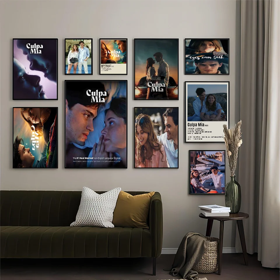 Moja chyba culpa mia 2023 film klasický anime plagát nepremokavý papier slepka na kaviareň bar