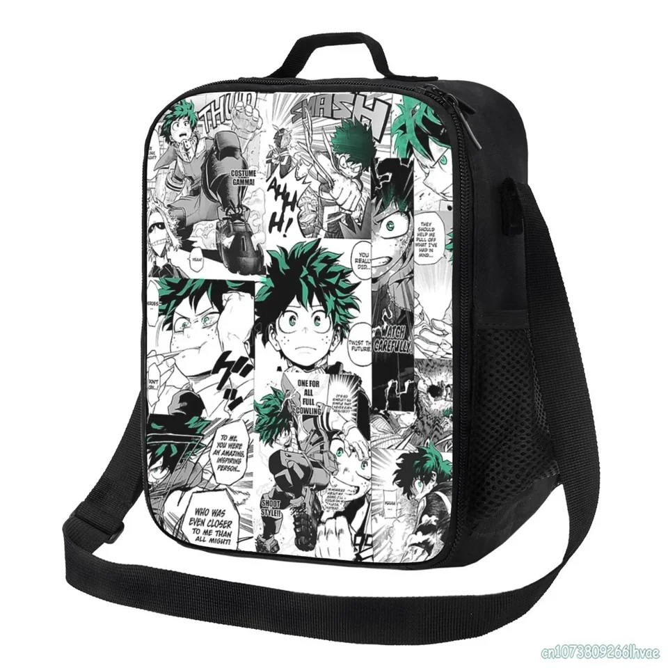 Moja hrdinská akademickia anime manga obedná taška pre deti izolovaná obedová krabica prenosná tepelná chladiaca taška pre chlapcov školský piknik