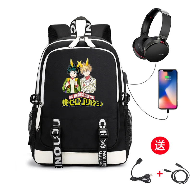 Moja hrdinská akademickú obcou deku cosplay batoh študent študentská taška na rameno tašku satchel laptop cestovný ruksnack batoh
