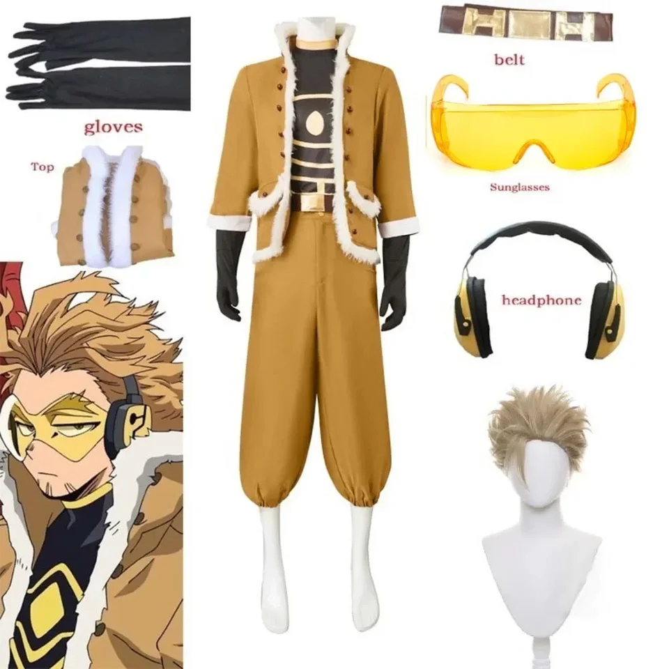 Moja hrdinská akademickú obec Hawks Cosplay kostým takej keigo uniforma obleku krídla Hero outfit Hawks Halloween Carnival Parochne Parochne slúchadlá