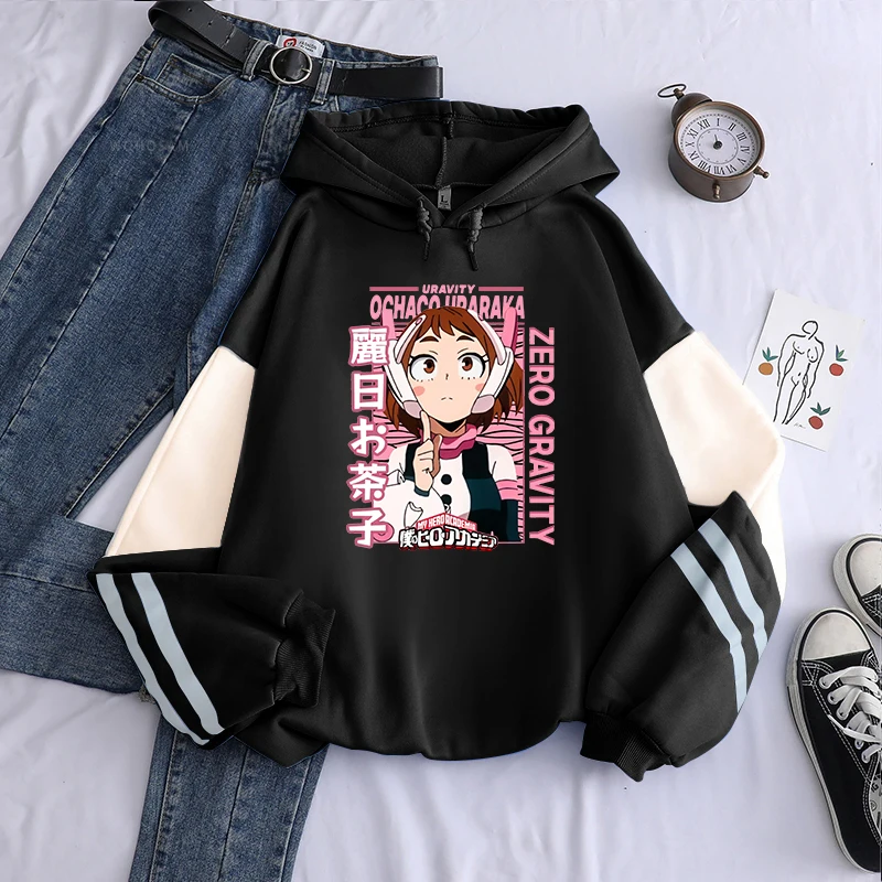 Moja hrdinská akademickú obec horúce manga mikiny Ženy Kawaii Ochaco Urarakas Anime Graphic Streetwear s dlhým rukávom nadrozmerné mužské mikiny
