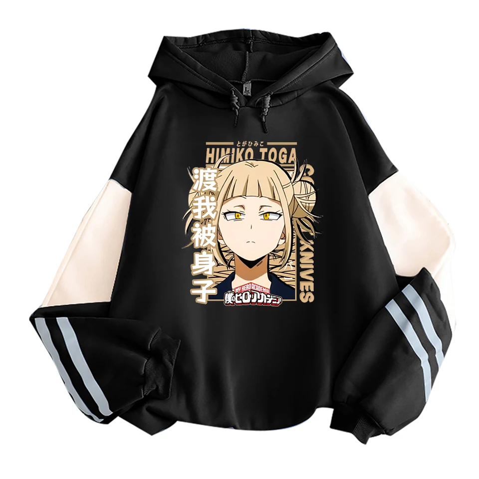 Moja hrdinská akademickú obec Kawaii Hitiko Toga Dámske mikiny Vytlačené estetické hlavy plagát Manga Harajuku Anime tlačené mikiny s kapucňou s kapucňou