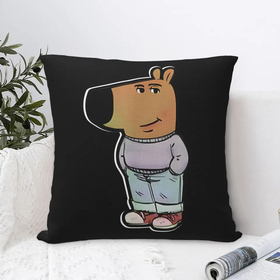 Moja nová postava je chill chlap meme vtipný chill chlap meme štvorcový vankúš Plyn Polyester hod vankúš