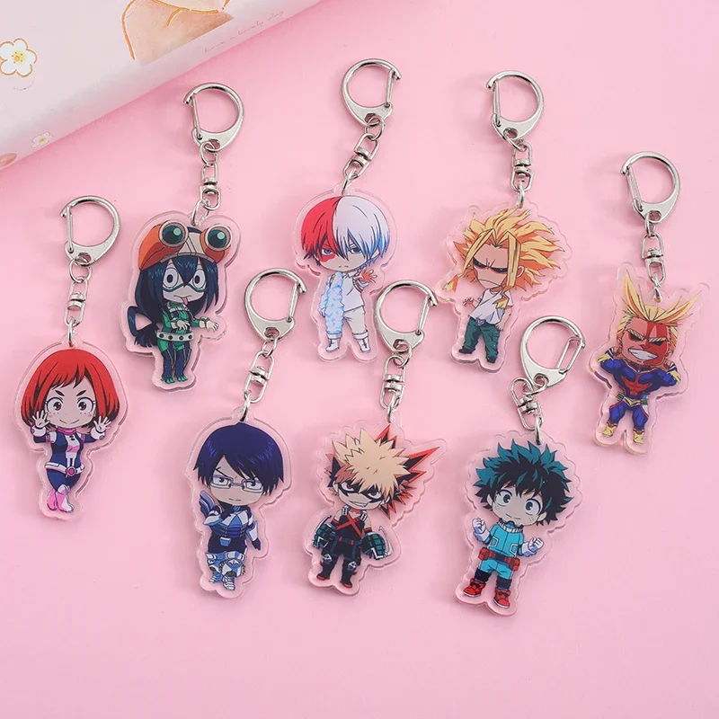 Moje hrdiny Justice Acryl Keychain Cartoon Character ORNATION KEY BAG PRE PRENODANT OBLASTICKÉ DODATOK