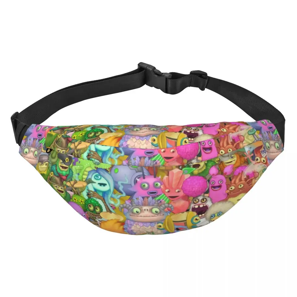 Moje spevácke príšery hudobná hra Anime karikatúra Fanny Balíček pre ženy Cool Sling Crossbody Waist Bag Travel Poney Money Pleast Pleast