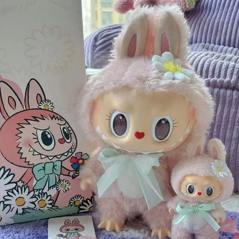 Mokoko 1. jarný kvet zlatíčko Pink labbubu vinyl bábika kawaii batoh prívesku dekorácia dekorácie bábika zábavný park Limited editio