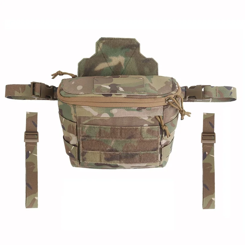 Molle PC Drop Patch Bag pre nosič doštičiek na hrudi, pohodlný priestor bohatý na pracku 3 spôsoby použitia vrecka na pás s popruhom