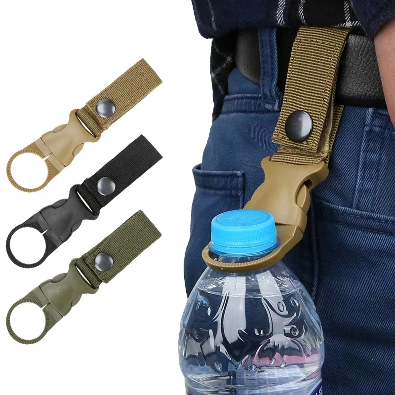 Molle Webbing Backpack pracky Carabiners Pripojte držiak na fľašu s fľašou liat