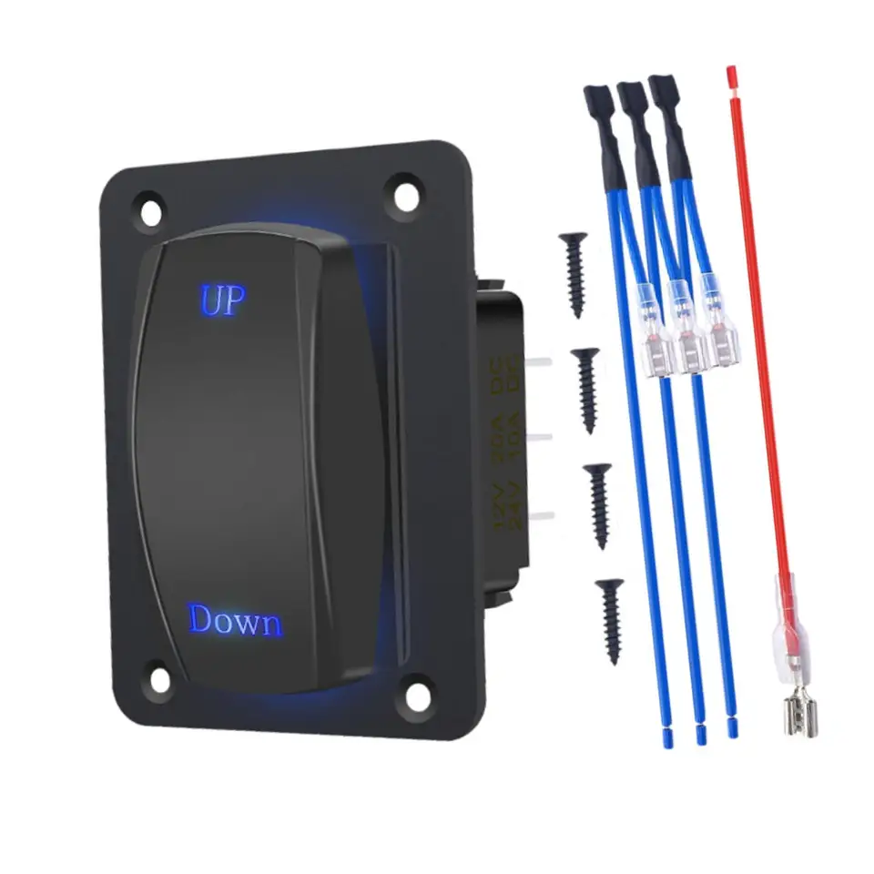 Momentary Rocker Switch s automatickým príslušenstvom panela ľahko nainštalovateľný 12 V DC 20A a 24 V DC 10A pre námorný automobilový príves