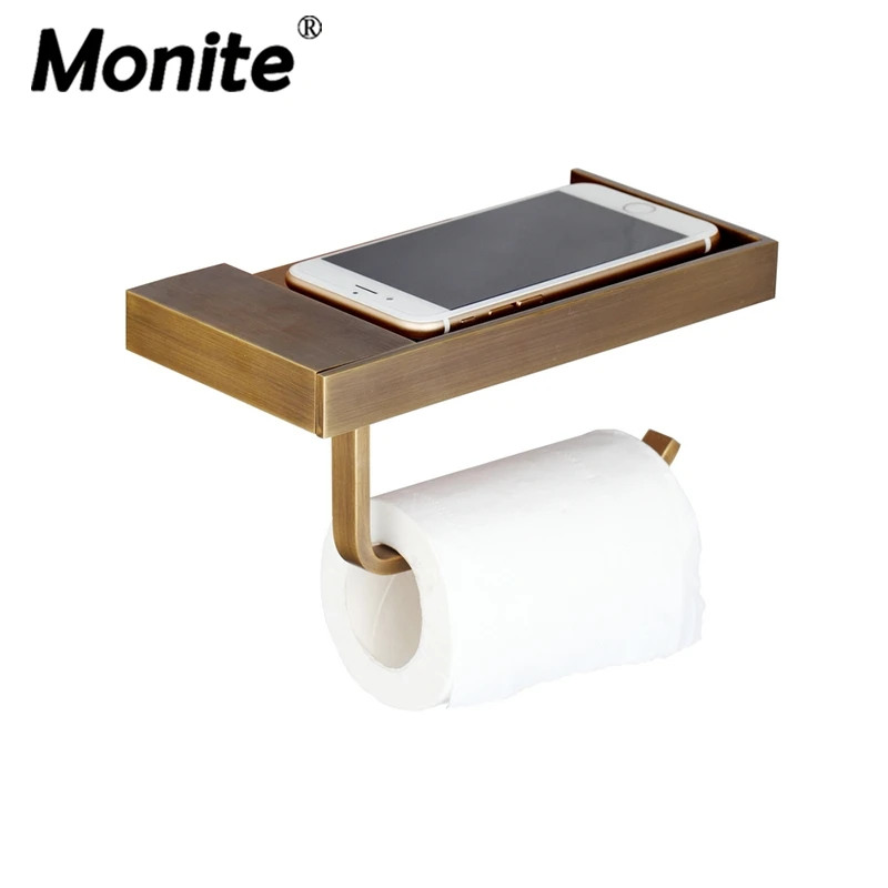 Monite Luxury Antique Mosadz Tissue Rack pre držiaky mobilných telefónov a držiaky tkanív