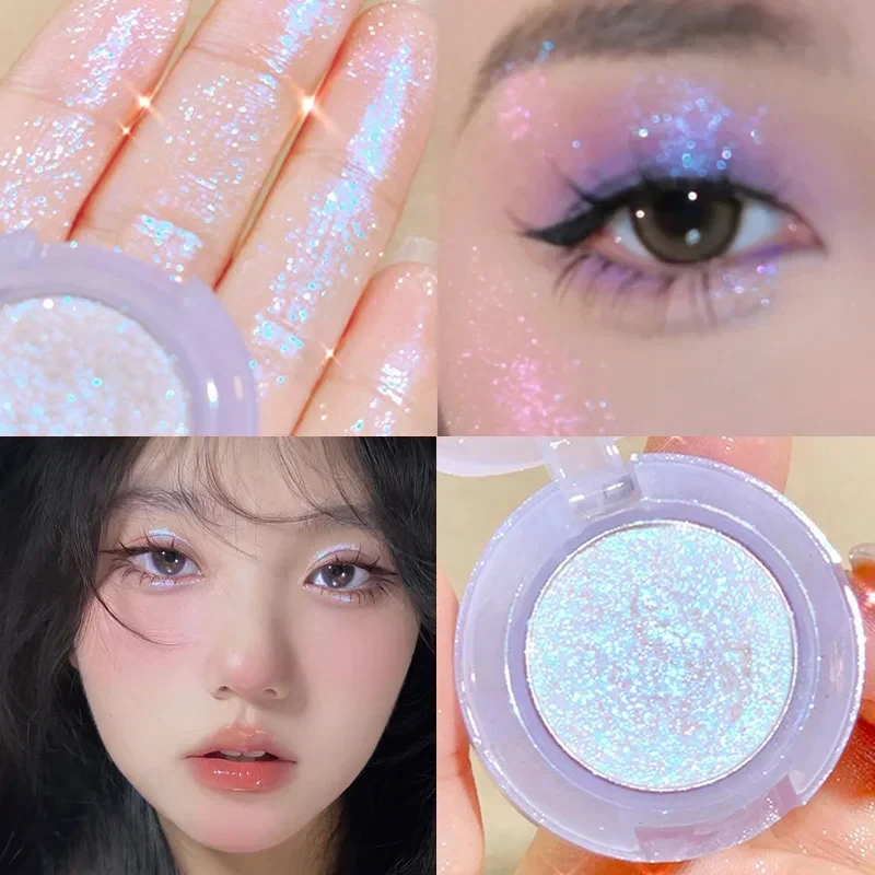 Monochromatické očné tiene Paleta Diamond Glitter sfarbenie očných tieňov zvýrazňovacie flitra vodotesné trvajúce oči make -up pigmenty