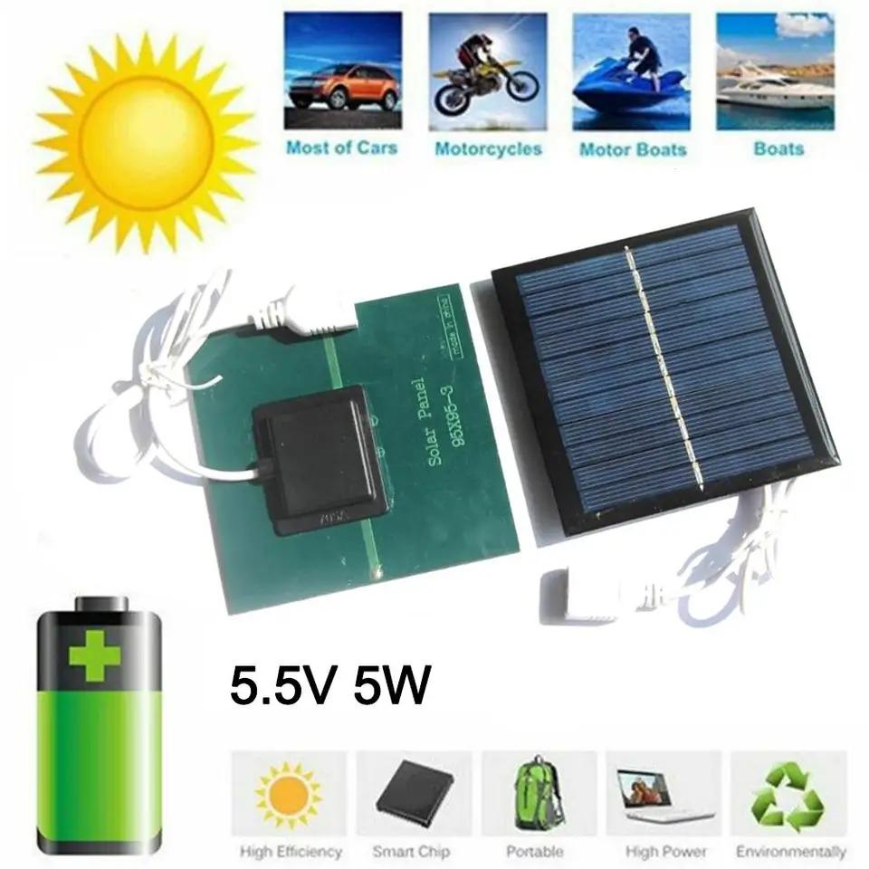 Monokryštalický solárny panel USB Solar Charger pre oblasti bez elektrickej kompaktnej dizajnu vysoká konverzná rýchlosť
