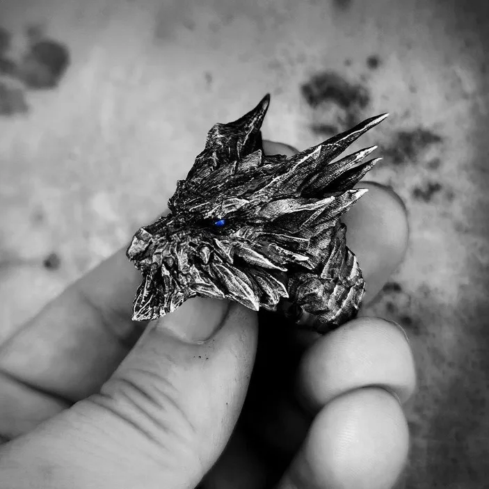 Monster Hunter Steel Dragon Smart Dragon Head Ring Mouth
