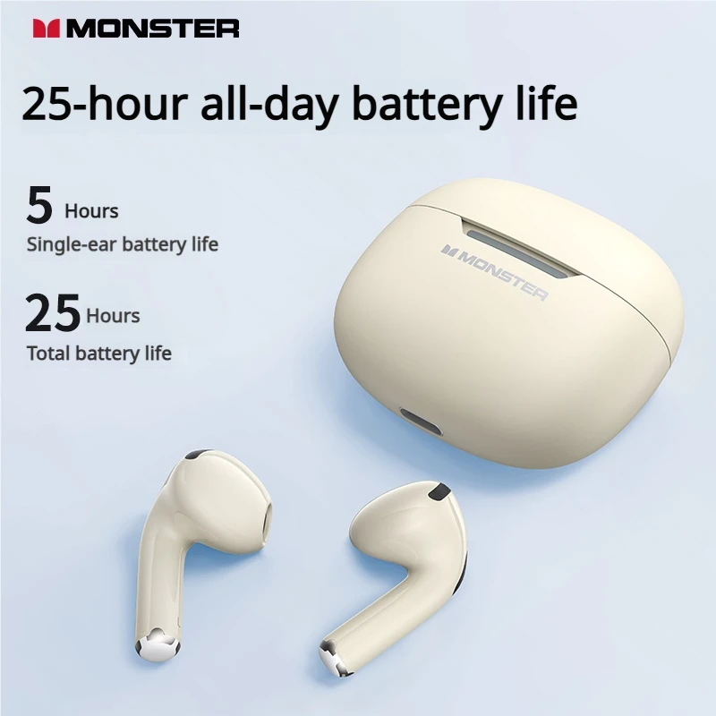 Monster N-Lite 208 Wireless Serphone Bluetooth Witerproof in-uho hifi stereofónny hluk, ktorý potláčal slúchadlá pre iPhone Xiaomi Samsung