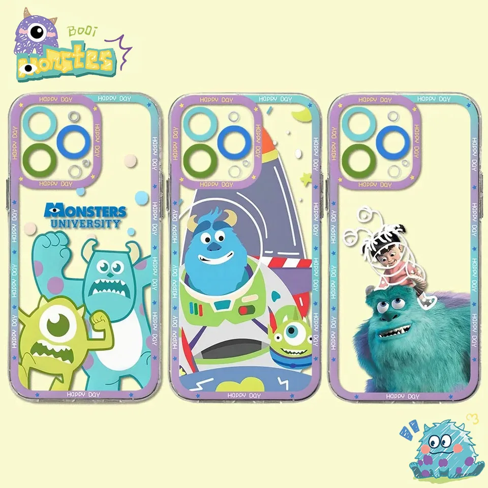 Monsters University Disney puzdro pre iPhone 16 Pro Max 15 14 plus 13 12 11 pro xr xs x 8 7 SE 2020 Mäkký silikónový číry zadný kryt