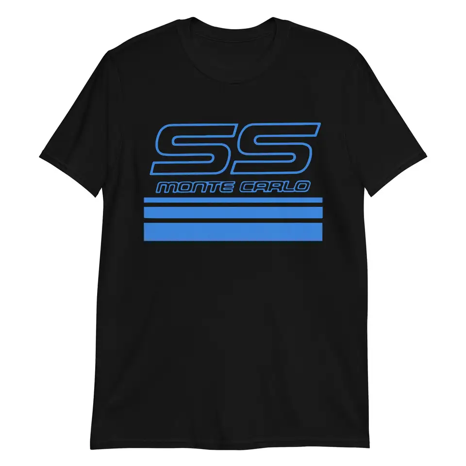 Monte Carlo SS Logo Blue Stripes 1987 1988 T tričko
