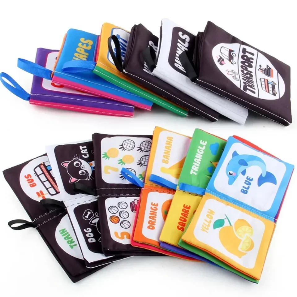 Montessori detské látky knihy Softle Rustle Sound Baby Books Dojčenské vzdelávanie Vzdelávacie hračky pre 0 -12 mesiacov darček pre batoľatá darček