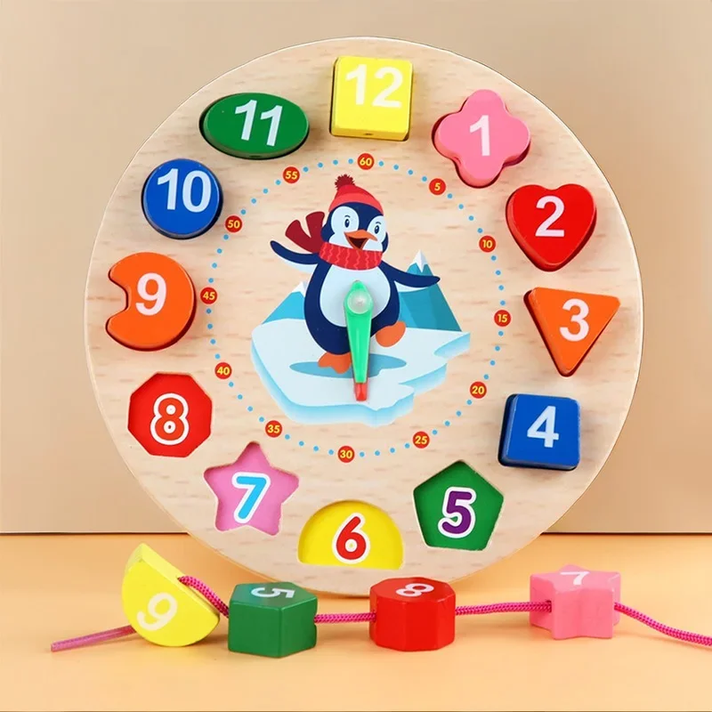 Montessori Drevené hračky pre deti 1 2 3 roky chlapca Girl Gift Development Games Wood Puzzle pre deti vzdelávacie učebné hračky