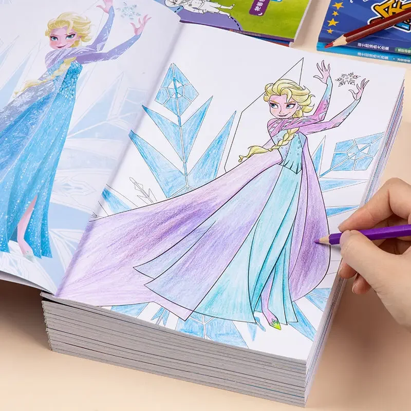 Montessori rané detstvo Vzdelanie Disney Cartoon Character Prince Frozen Sofia Pixar sfarbenie knihy kresba knihy čítanie stojan