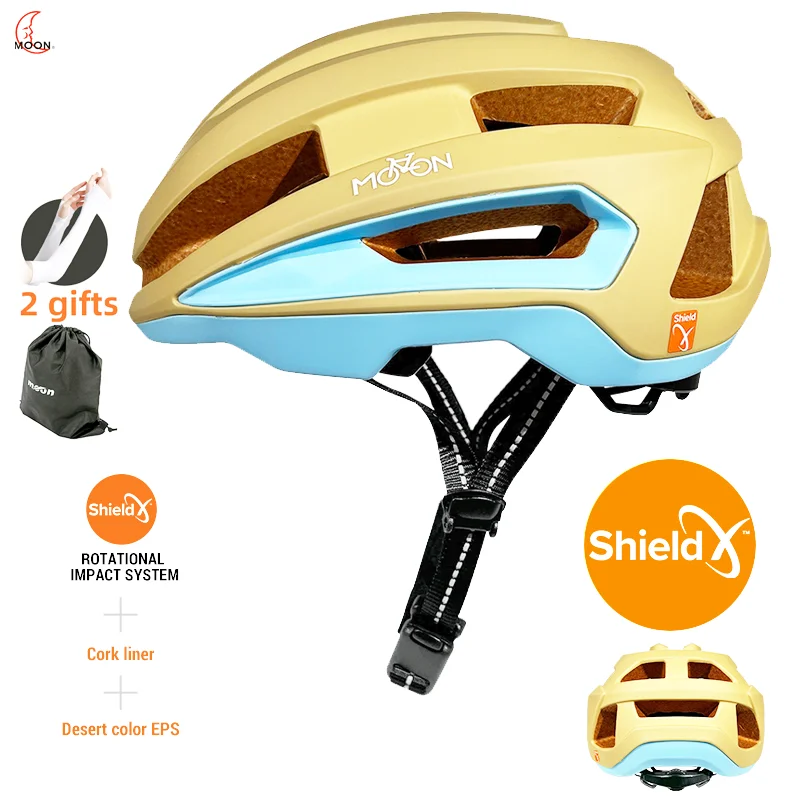 Moon Bike Helma so systémom SXT, prírodný dubový linningový podložka, nová aktualizovaná ľahká prilba MTB pre Mountain Road Cycling