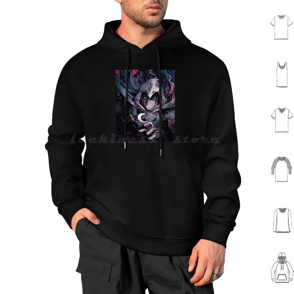 Moonknight Hoodie bavlna s dlhým rukávom Moonknight Moon Knight Comics Moon Knight Oscar Issac Oscar Moon Knight Film