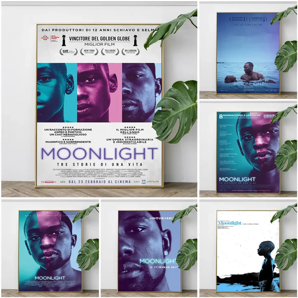 Moonlight LGBT Movie plagát Moderné plátno Art Tlač pre domácu izbu dekor dramatickú filmovú nálepku na stenu