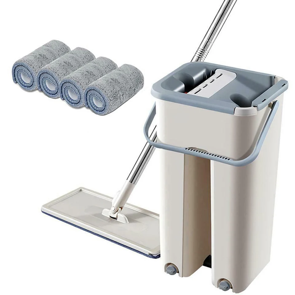 Mop a vedro s WRINGER SET PLATNÉ PODLASTNÉ PODLASTNÉ MOP A HODNOTENIE DOMÁCNE PODLAHY ČISTENIE PRE DREJ LAMÁTNÉHO DREVA DRESKÉHO DLAKOV