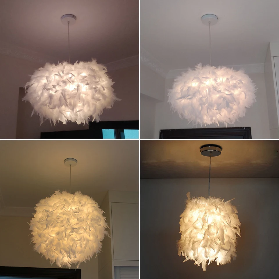 Mordern Feather LED prívesok Svetlý luster pre obývaciu izbu Spálňa Restaurant Stropy Závesné osvetlenie zavesenie Lampa Indoor osvetlenie