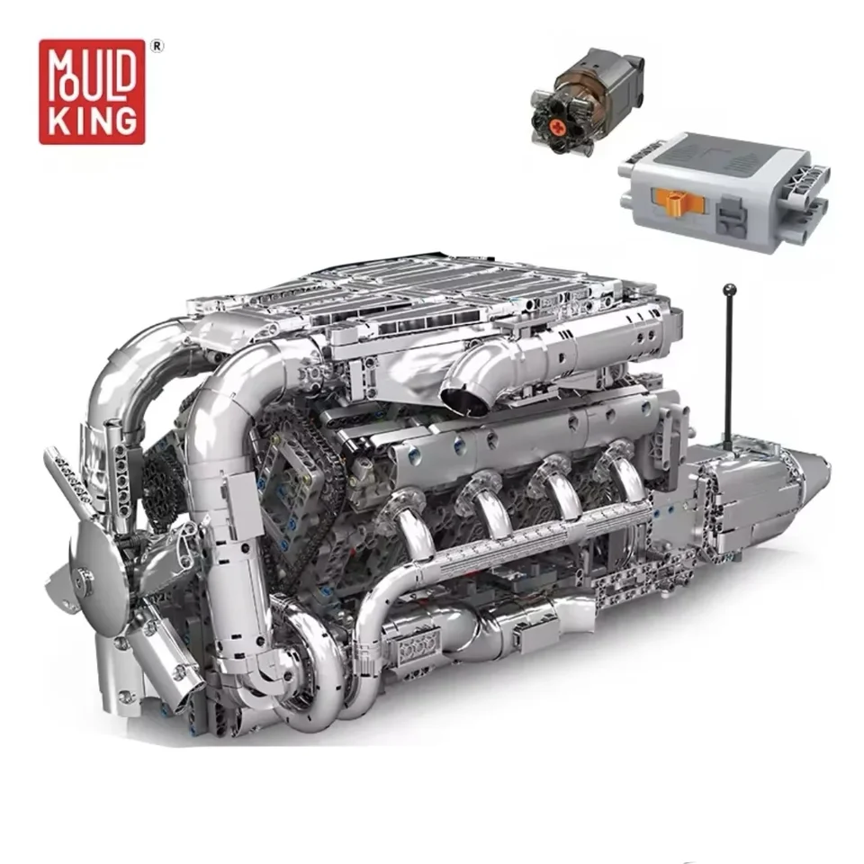 MORS KING 10168 V8 TWIN TURBO MODLAD MODEL BUDOVANÉ BLOKY Súpravy MOC MOTOR MONTROL PUZZU PUZU