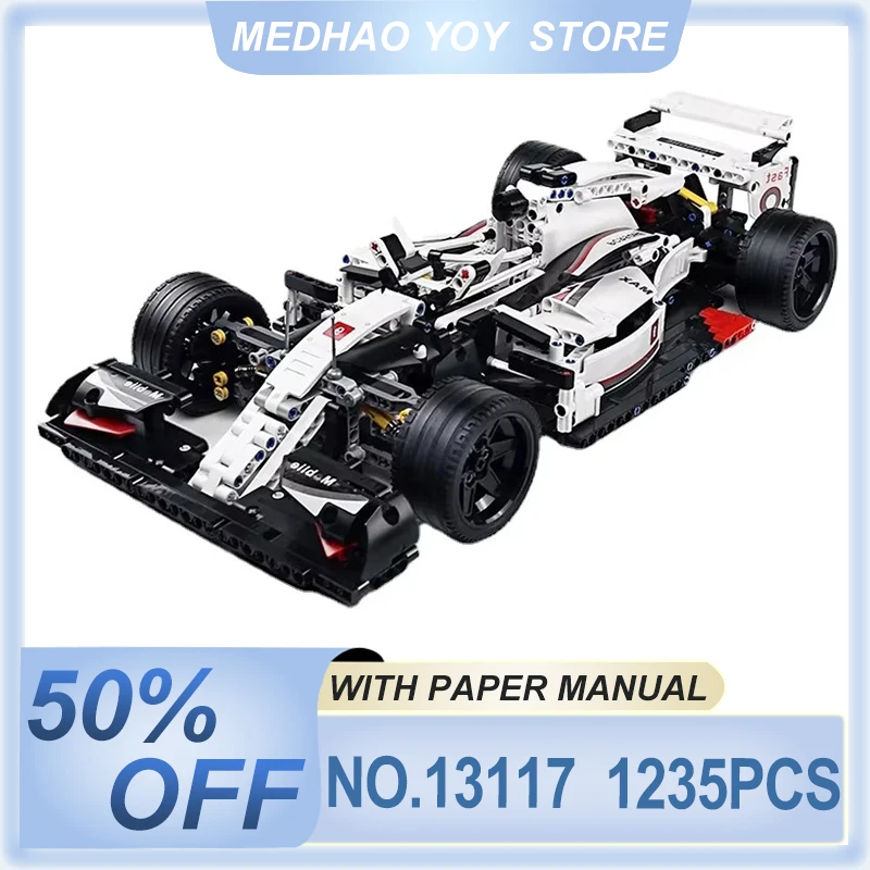 MORS KING 13117 Technické budovy automobilov MOC-31313 Formula Sports Racing Model hračky Zhromaždenie Detské vianočné darčeky