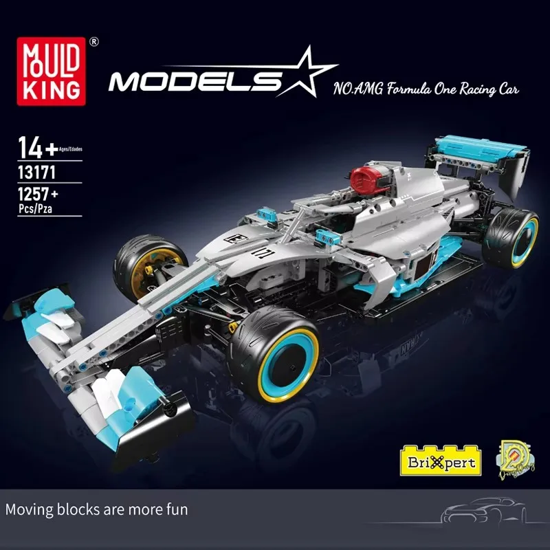 MORS KING MOC Racing Cars 1257ks Build Block Blocks 13171 F1 Diaľkové ovládanie Hračky pre deti pre deti darčeky