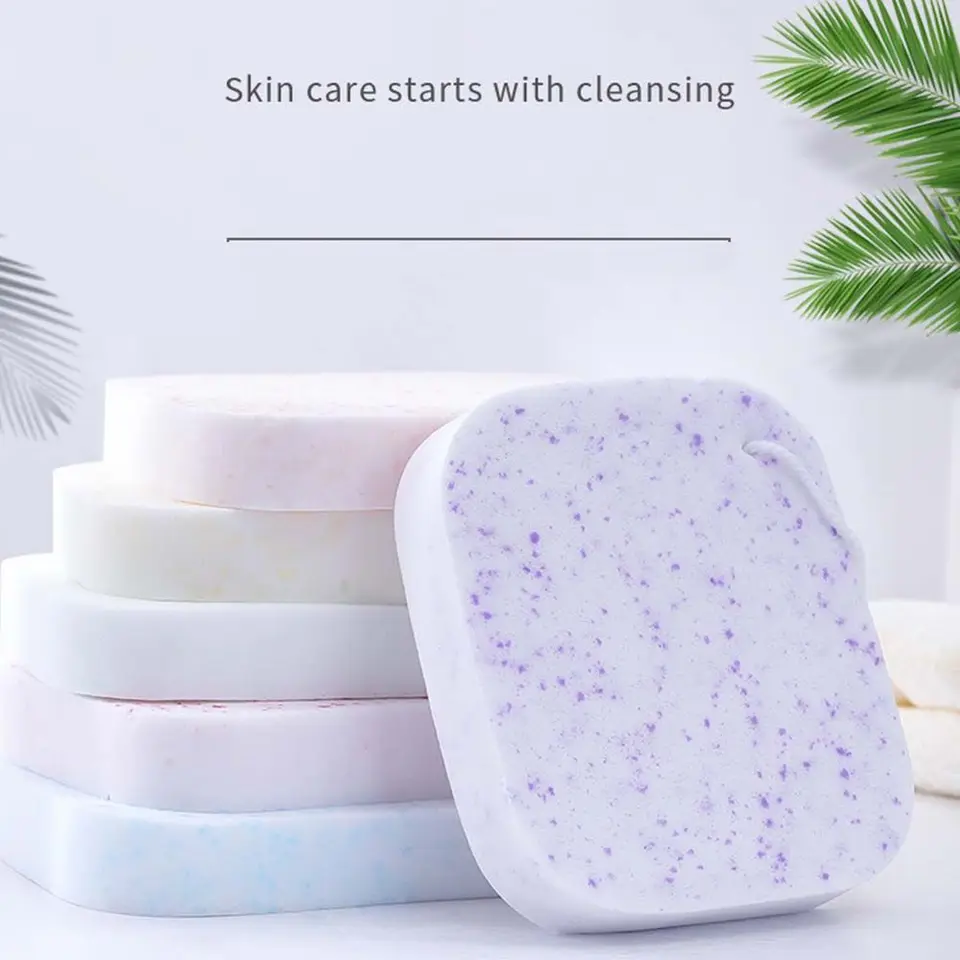 Morské riasy Clesnsing Hufgge Práškovaný Puft Puff Tave Človek na starostlivosť o pleť Compress Word Pad Cosmetic Puff Wash Fear Huľa čistiaca flutter