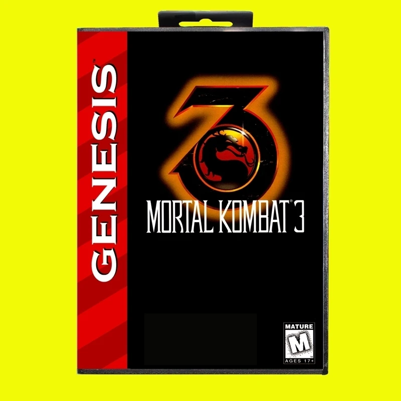 Mortal Kombat 3 MD Game Card 16 Bit With US Box pre Sega Megadrive Genesis Video Game Console Case