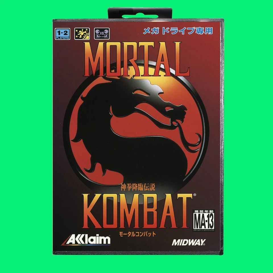 Mortal Kombat Game Cabtridge 16bit MD Game Card s maloobchodným skrinkou JP pre Sega Mega Drive