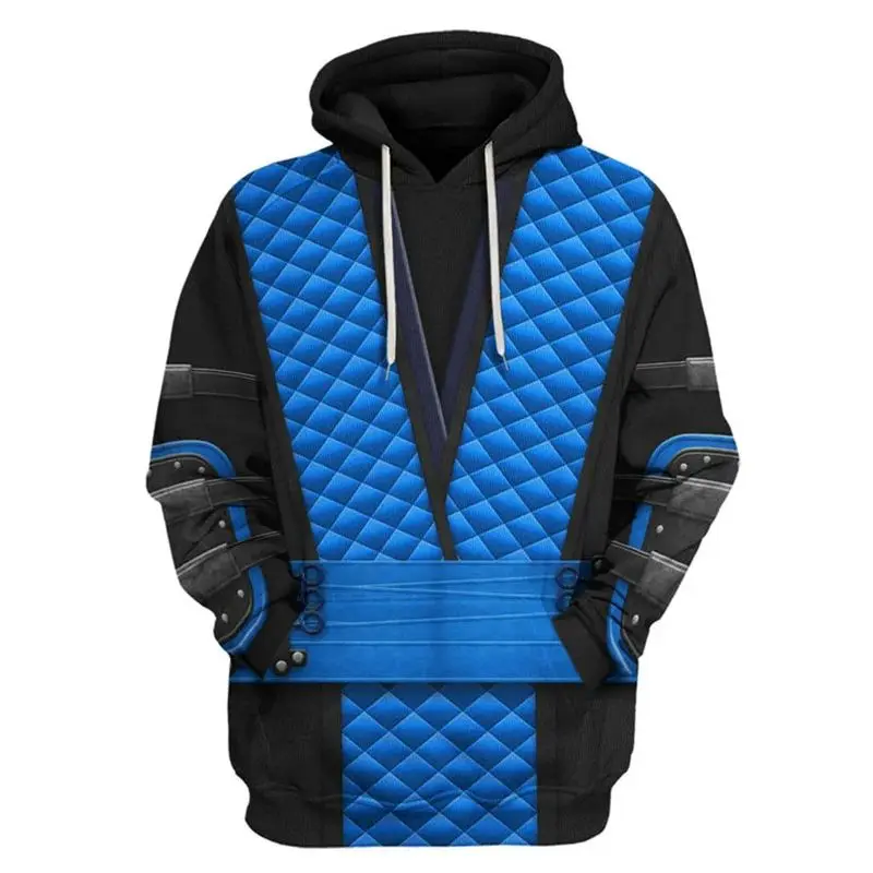 Mortal Kombat Mk Graphic Hoodie Men Obliekanie 3D tlač Raiden Xi Kostým kapucne Ženy harajuku móda y2k pullover s kapucňou kapucňou