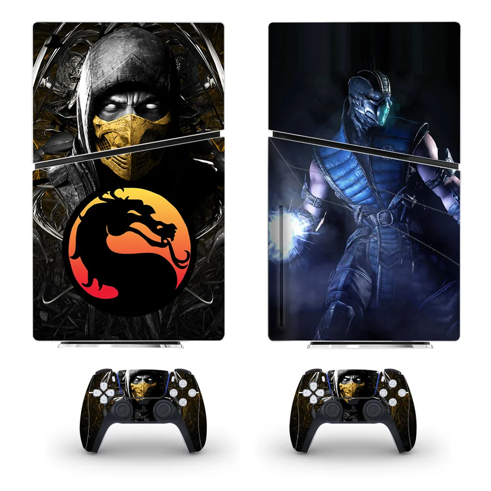 Mortal Kombat PS5 Slim Disc Skin Sticker Cover pre konzolu a 2 ovládače Nové PS5 Slim Disk Vinyl