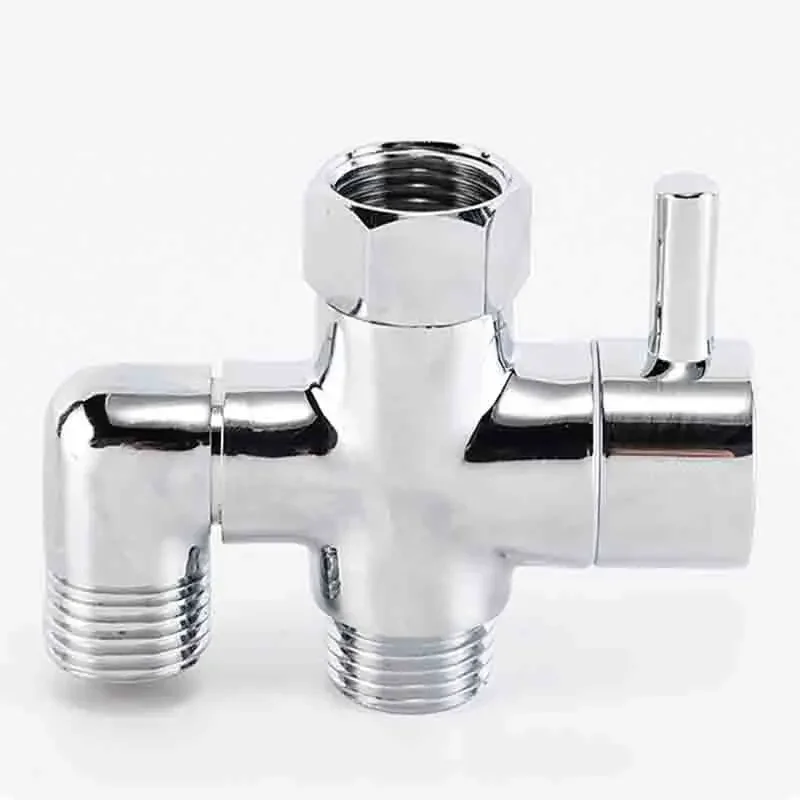 Mosadz 3 Way 1/2 sprchová hlava Mount Mount Converter Prevodník pre konvertor pre toaletu bidet v kúpeľni Kuchyňa