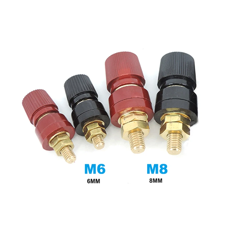 Mosadz 6 mm 8 mm cvok Premieniová diaľková batéria Power spojovacia konektory Výmenné terminály Červená čierna súprava Automatické príslušenstvo v